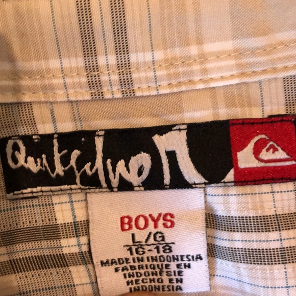 QUICKSILVER COLLAR BUTTON DOWN SHIRT BOYS 16-18 - Picture 5 of 6